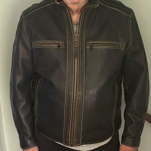 New Marc NY Leather Moto Jacket - Quilt Lined